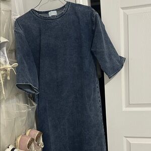 Recollections Dark Blue soft denim Midi Dress